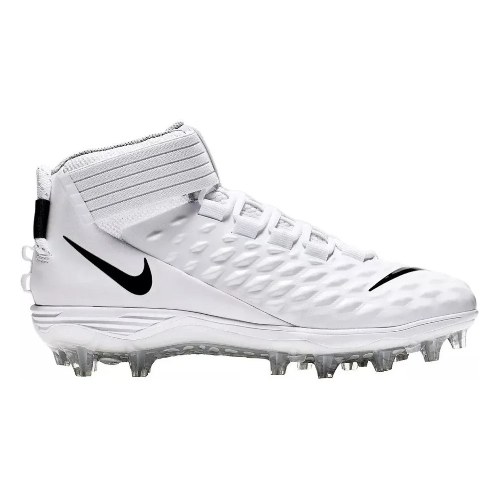 Size 12M- Nike Men's Force Savage Pro 2 Mid Football Cleats, Black/White